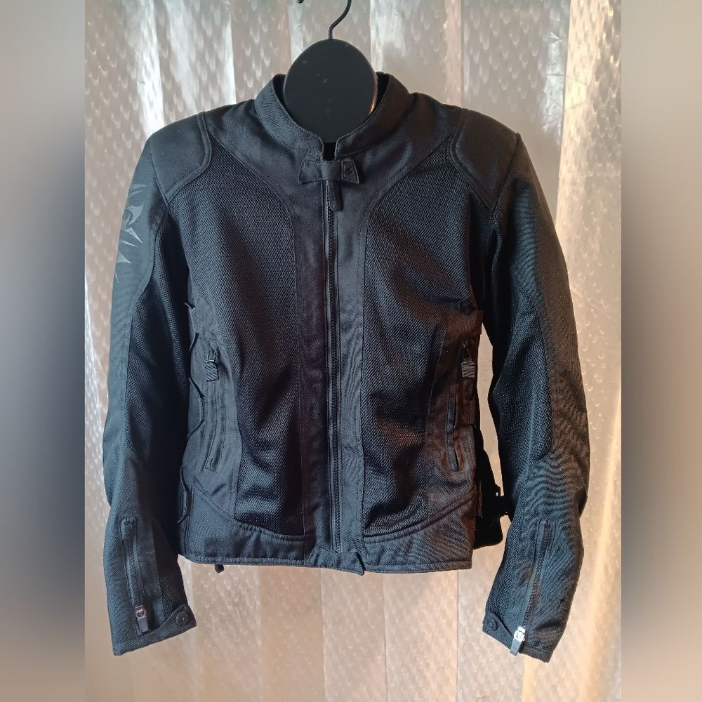 Get Stung Scorpion Women's Black Motorcycle Jacket Sz L